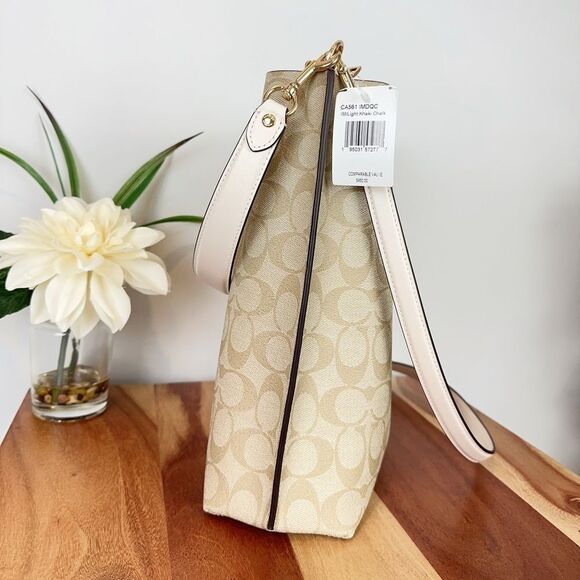 NWT Coach Mollie Bucket Bag In Signature Canvas - Picture 2 of 8